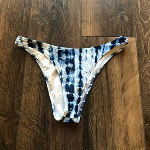 Tie dye velour bikini bottoms
